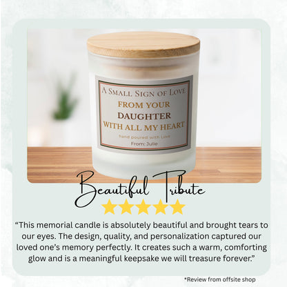 Mom from Daughter personalized frosted candle design – product image page 05