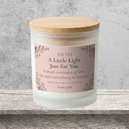 Mom from Daughter personalized frosted candle design – product image page 08