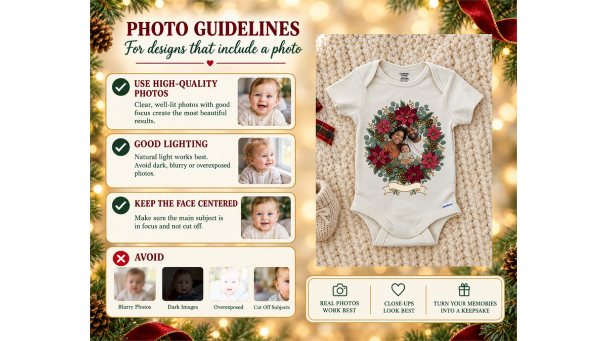 Watercolor Christmas tree personalized First Christmas baby onesie