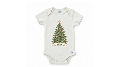 My First Christmas script personalized First Christmas baby onesie