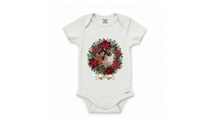 Reindeer fawn personalized First Christmas baby onesie