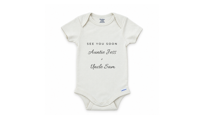 Personalized Announcement Baby Coming Soon personalized baby announcement onesie