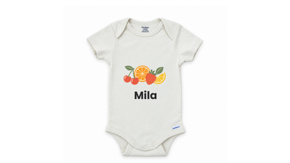 I love my family name personalized baby onesie