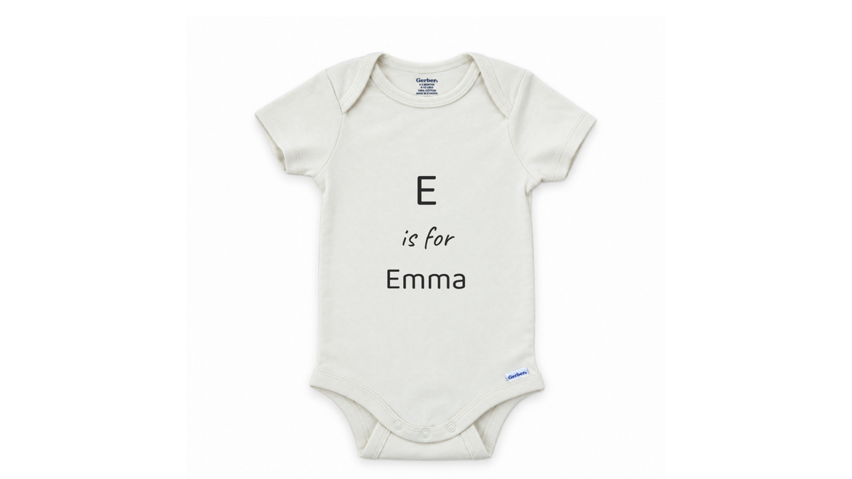Retro fruit name personalized baby onesie