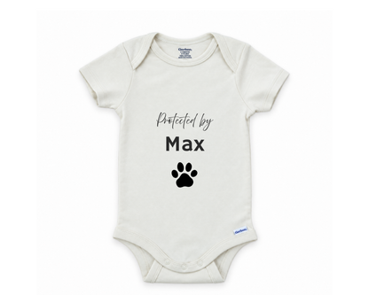 Retro fruit name personalized baby onesie