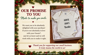 Aunt and uncle bestie personalized baby onesie