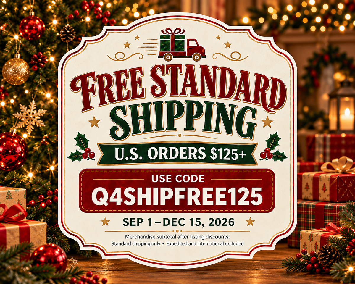 Free US standard shipping over 125 dollars, code Q4SHIPFREE125, Sep 1 to Dec 15, 2026, Going to Auntie's bodysuit