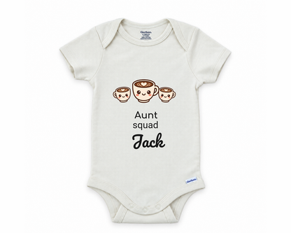DESIGN G - Aunt Squad personalized baby bodysuit design
