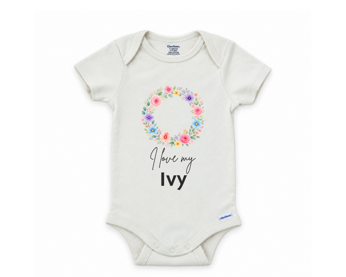DESIGN C - I love my Ivy floral wreath