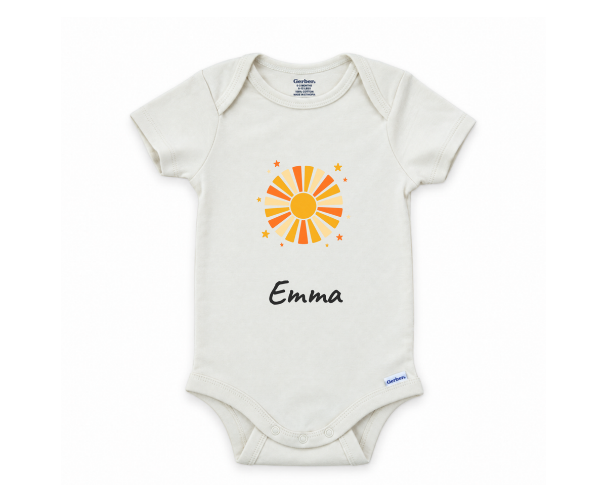 DESIGN A - Emma retro sunburst name