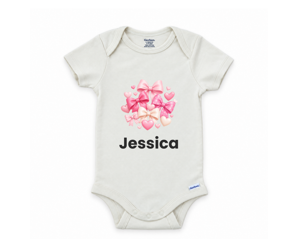 DESIGN D - Jessica pink bows and hearts