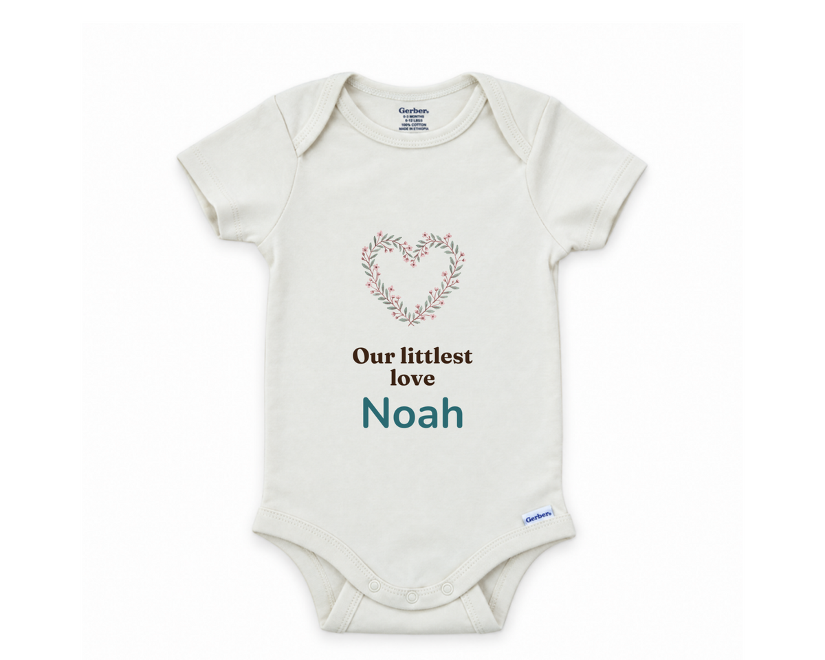 Love Bug cute ladybug personalized baby girl bodysuit