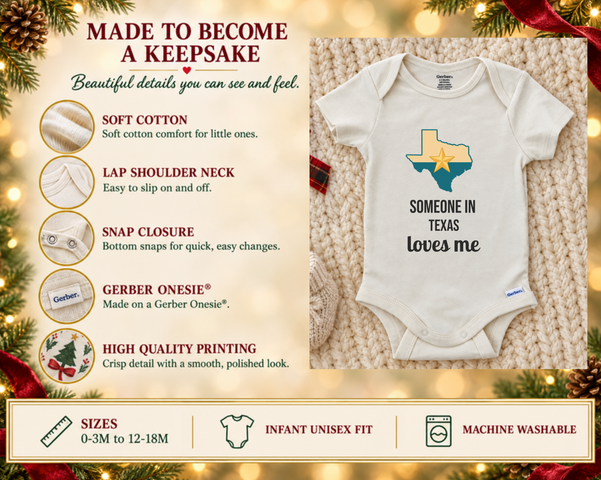 Someone In Colorado Loves Me personalized baby bodysuit