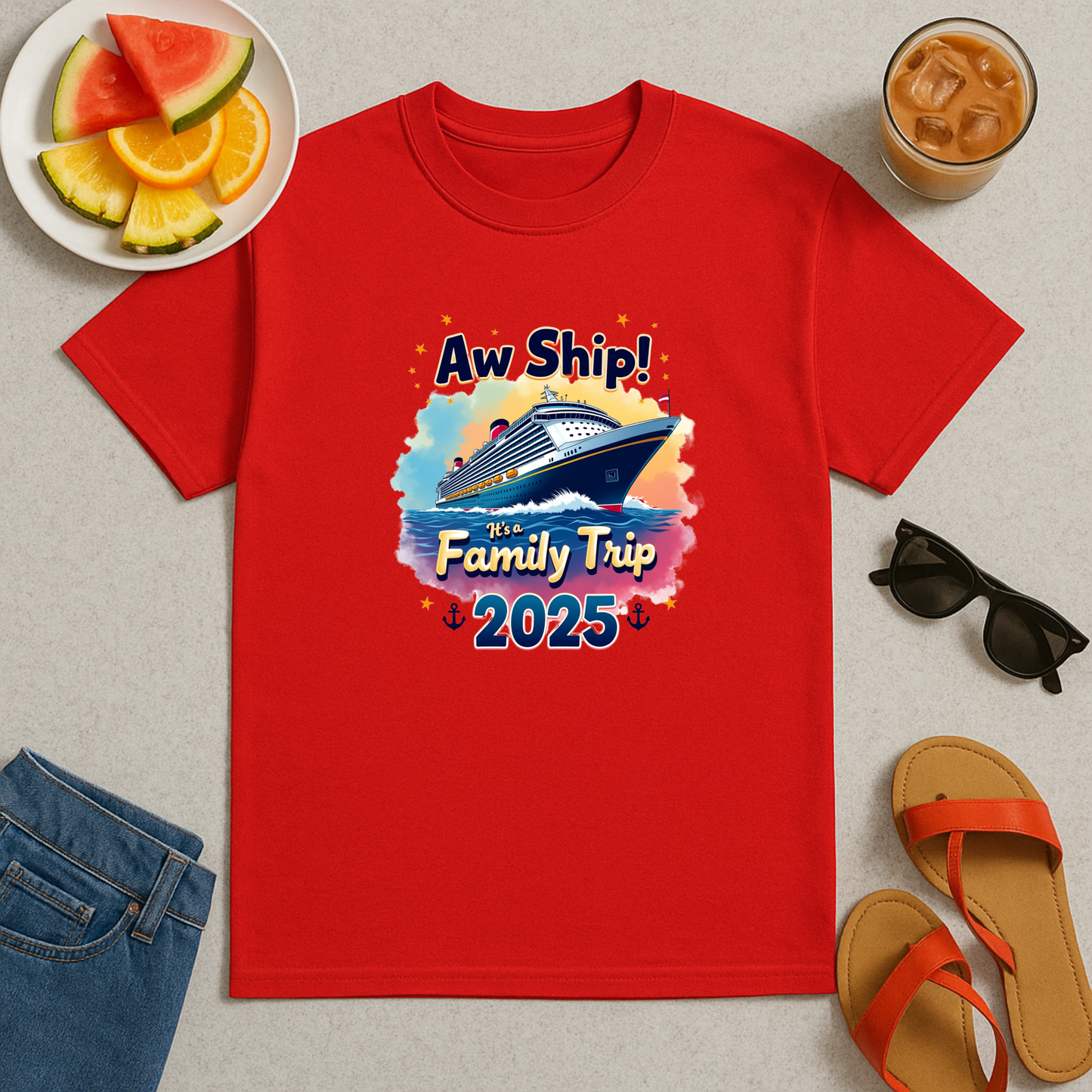 Aw Ship! Family Trip 2025 Shirt, Cruise Squad Shirt, Family Vacation 2025, Cruise Vacation, Personalized Shirts