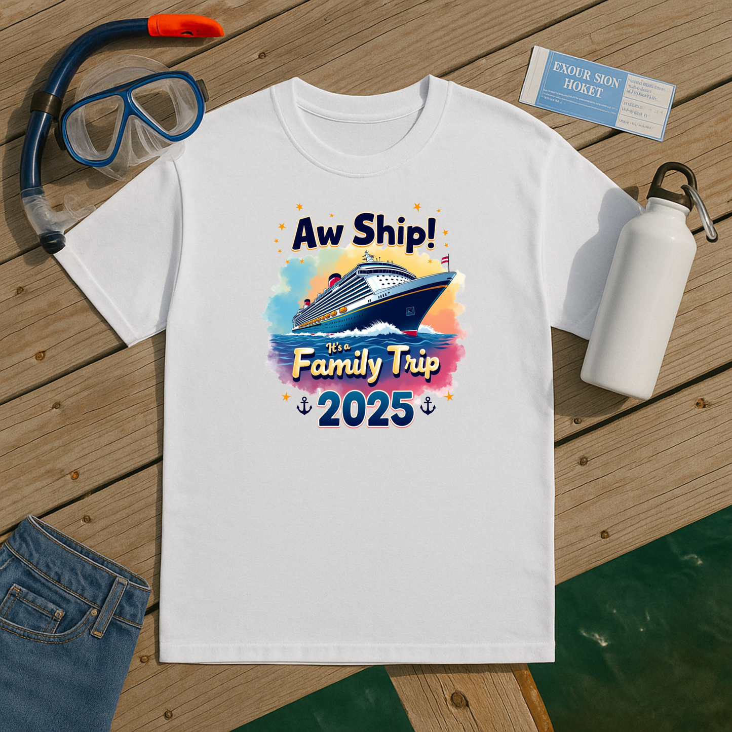 Aw Ship! Family Trip 2025 Shirt, Cruise Squad Shirt, Family Vacation 2025, Cruise Vacation, Personalized Shirts