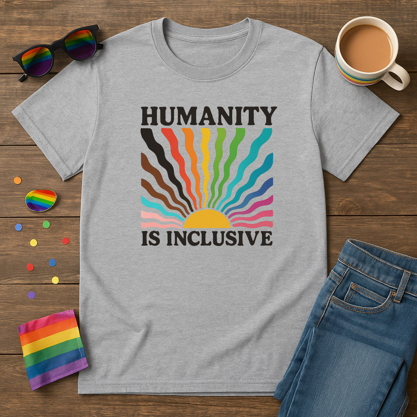Pride Month Shirt, Humanity is Inclusive Tee, Bisexual Shirt, Transgender Tee, Queer Shirt, LGBT Shirt, Pridemonth, Gay Pride