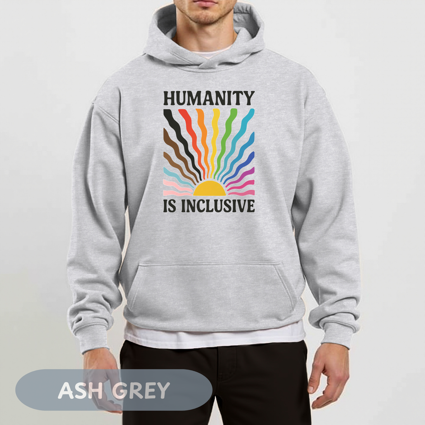 Pride Month Hoodie, Humanity is Inclusive, Pridemonth, Bi Pride Hoodie, Queer Hoodie, LGBT Pride Outfit, Gay Rights Hoodie, Gay awareness
