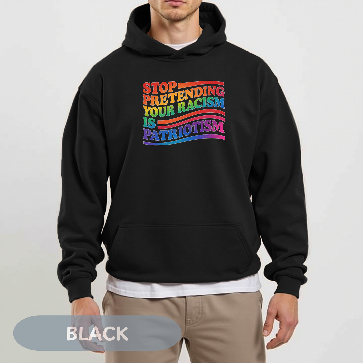 Pride Month Unisex Hooded Hoodie, Pride Month Hoodie, Stop Racism Hoodie, LGBT Hoodie, Queer Hoodie, Bisexual Pride