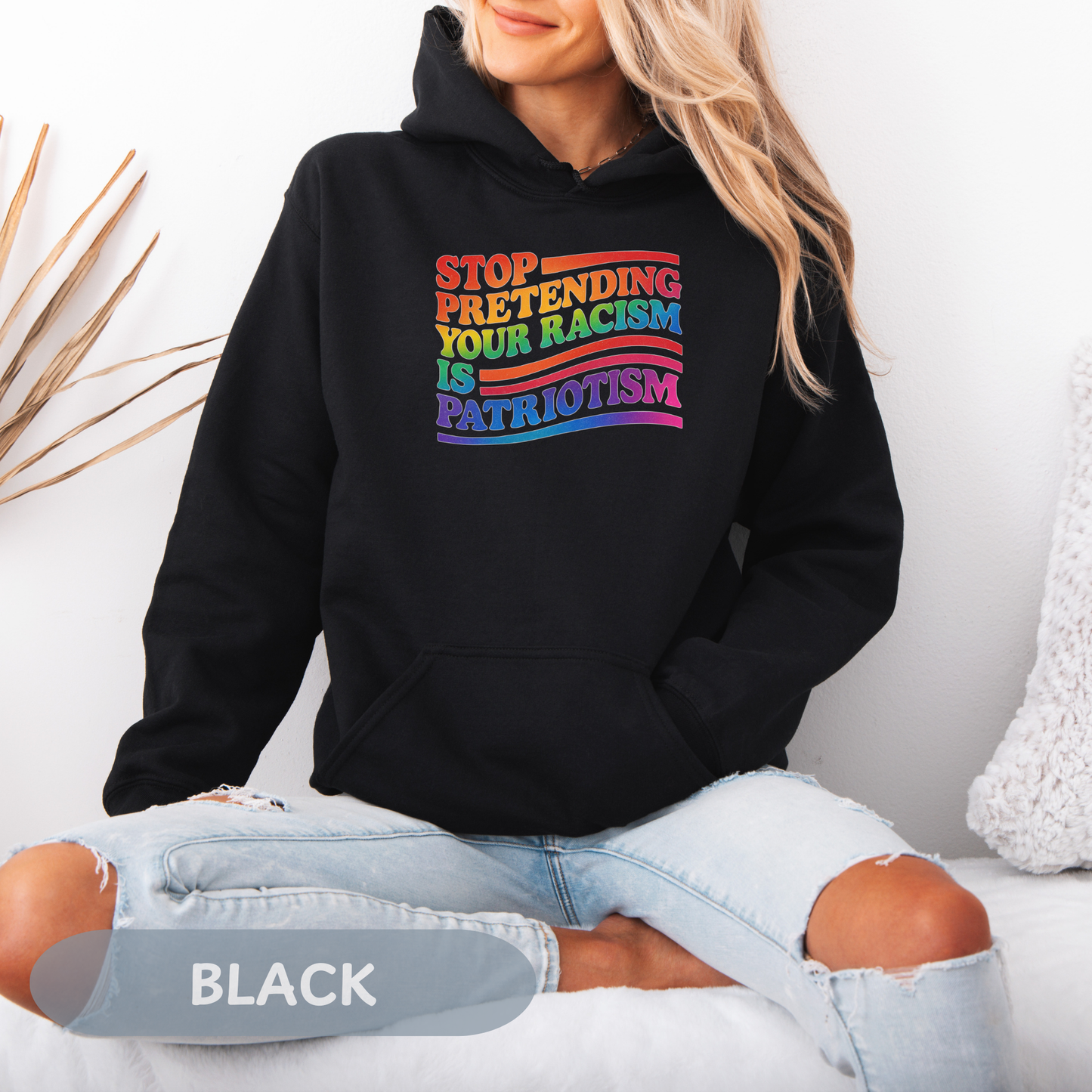 Pride Month Unisex Hooded Hoodie, Pride Month Hoodie, Stop Racism Hoodie, LGBT Hoodie, Queer Hoodie, Bisexual Pride