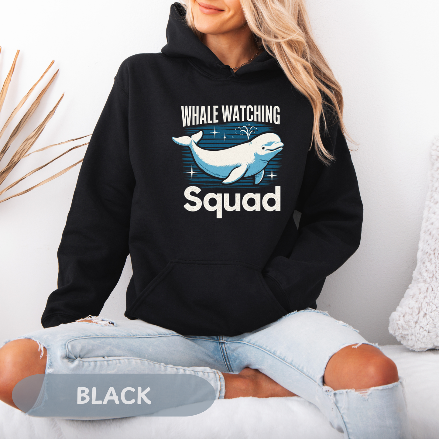 Whale Watching Squad Hoodie, Blue Whale Shirt, Beluga Whale, Maui Excursion, Alaskan Cruise, Whale Gift