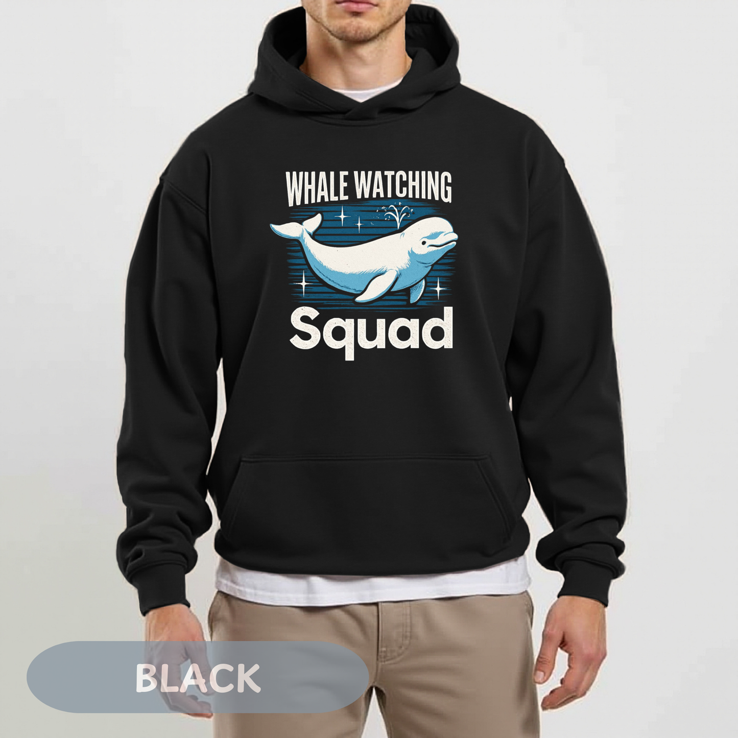 Whale Watching Squad Hoodie, Blue Whale Shirt, Beluga Whale, Maui Excursion, Alaskan Cruise, Whale Gift