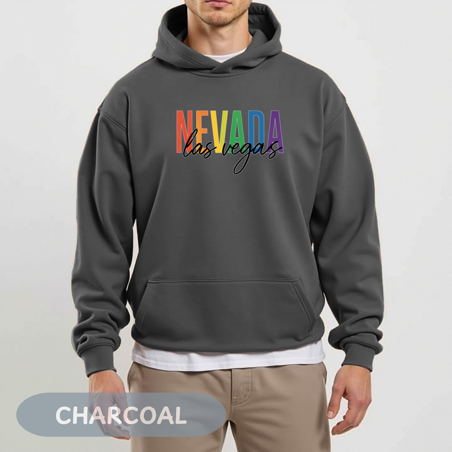 Pride Month Las Vegas Nevada Hoodie, Bisexual Pride Sweatshirt, Transgender Hoodie, Queer Shirt, LGBT Apparel
