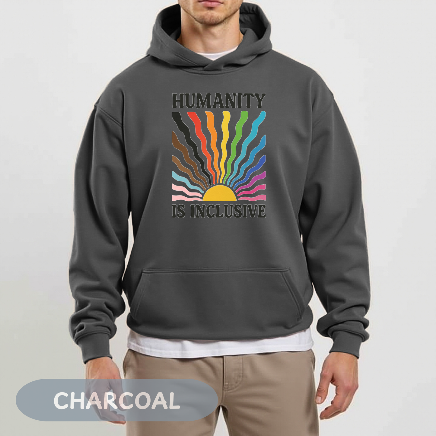 Pride Month Hoodie, Humanity is Inclusive, Pridemonth, Bi Pride Hoodie, Queer Hoodie, LGBT Pride Outfit, Gay Rights Hoodie, Gay awareness