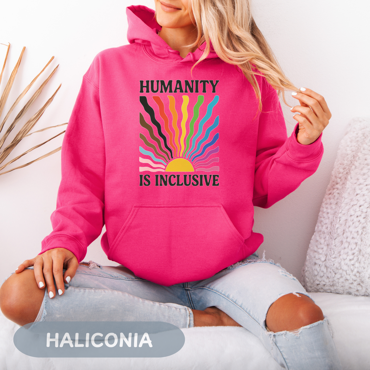 Pride Month Hoodie, Humanity is Inclusive, Pridemonth, Bi Pride Hoodie, Queer Hoodie, LGBT Pride Outfit, Gay Rights Hoodie, Gay awareness
