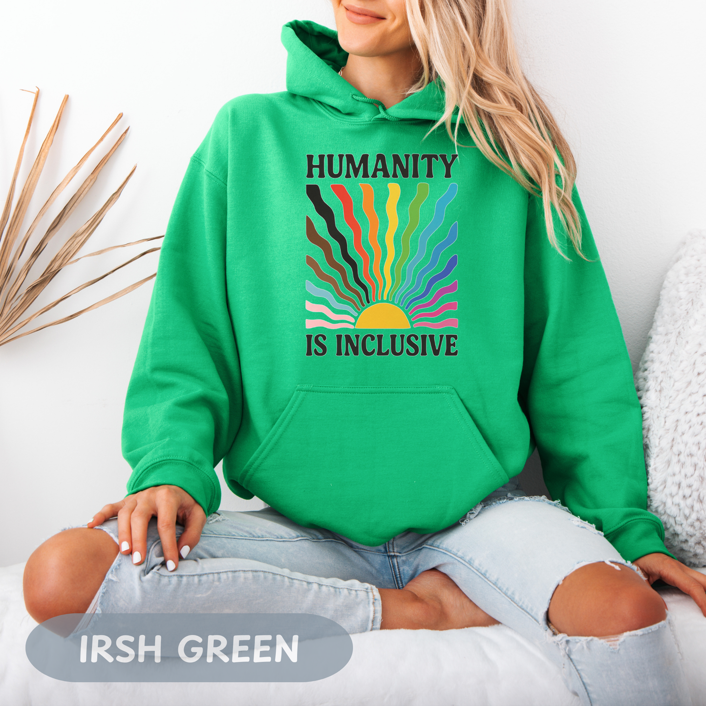 Pride Month Hoodie, Humanity is Inclusive, Pridemonth, Bi Pride Hoodie, Queer Hoodie, LGBT Pride Outfit, Gay Rights Hoodie, Gay awareness