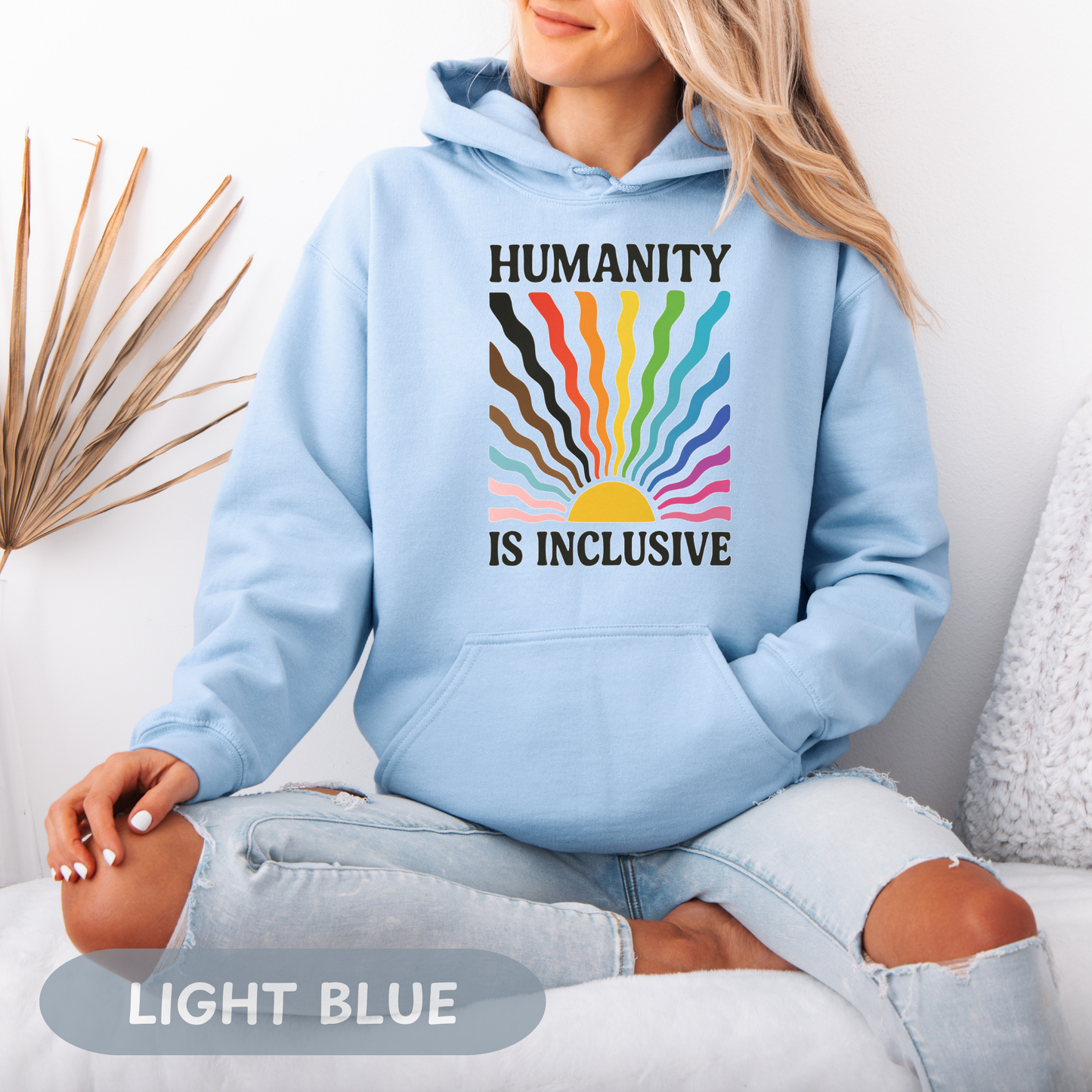 Pride Month Hoodie, Humanity is Inclusive, Pridemonth, Bi Pride Hoodie, Queer Hoodie, LGBT Pride Outfit, Gay Rights Hoodie, Gay awareness