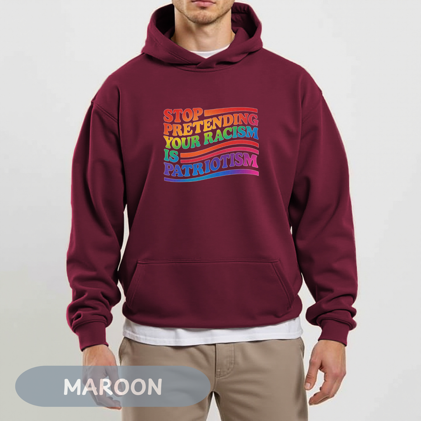 Pride Month Unisex Hooded Hoodie, Pride Month Hoodie, Stop Racism Hoodie, LGBT Hoodie, Queer Hoodie, Bisexual Pride