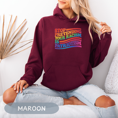 Pride Month Unisex Hooded Hoodie, Pride Month Hoodie, Stop Racism Hoodie, LGBT Hoodie, Queer Hoodie, Bisexual Pride