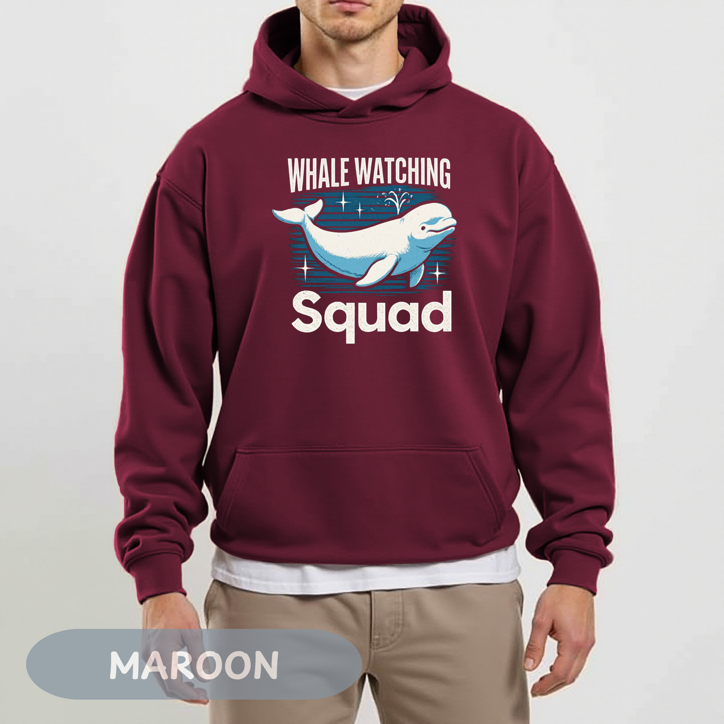 Whale Watching Squad Hoodie, Blue Whale Shirt, Beluga Whale, Maui Excursion, Alaskan Cruise, Whale Gift