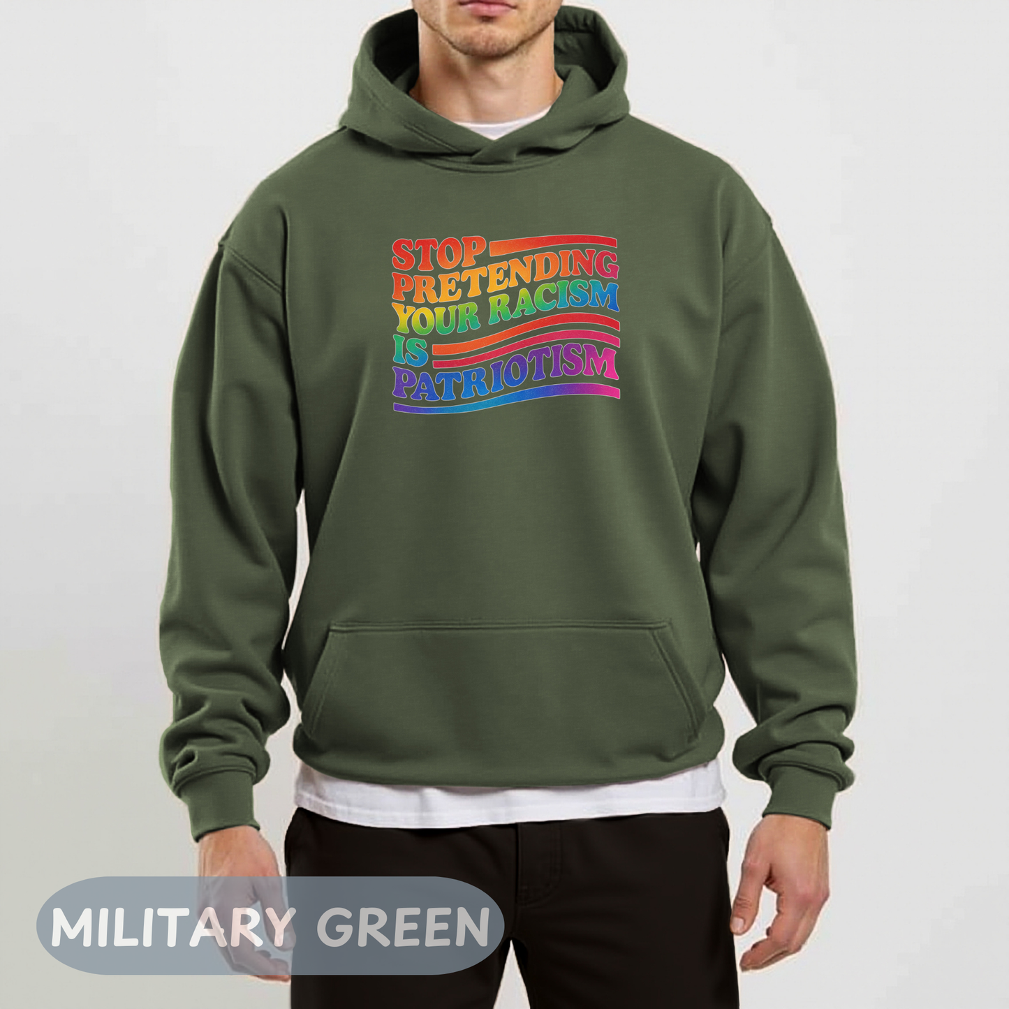 Pride Month Unisex Hooded Hoodie, Pride Month Hoodie, Stop Racism Hoodie, LGBT Hoodie, Queer Hoodie, Bisexual Pride