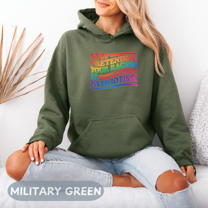 Pride Month Unisex Hooded Hoodie, Pride Month Hoodie, Stop Racism Hoodie, LGBT Hoodie, Queer Hoodie, Bisexual Pride