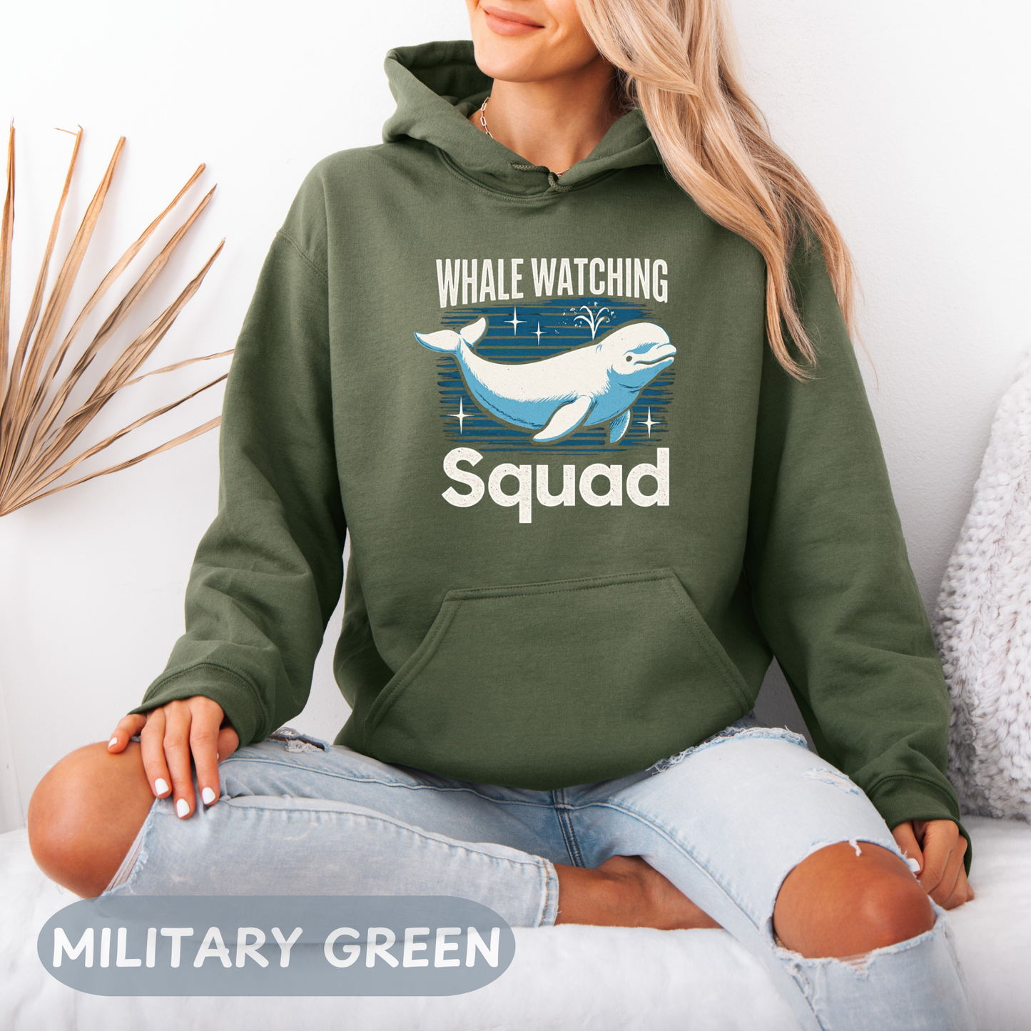 Whale Watching Squad Hoodie, Blue Whale Shirt, Beluga Whale, Maui Excursion, Alaskan Cruise, Whale Gift