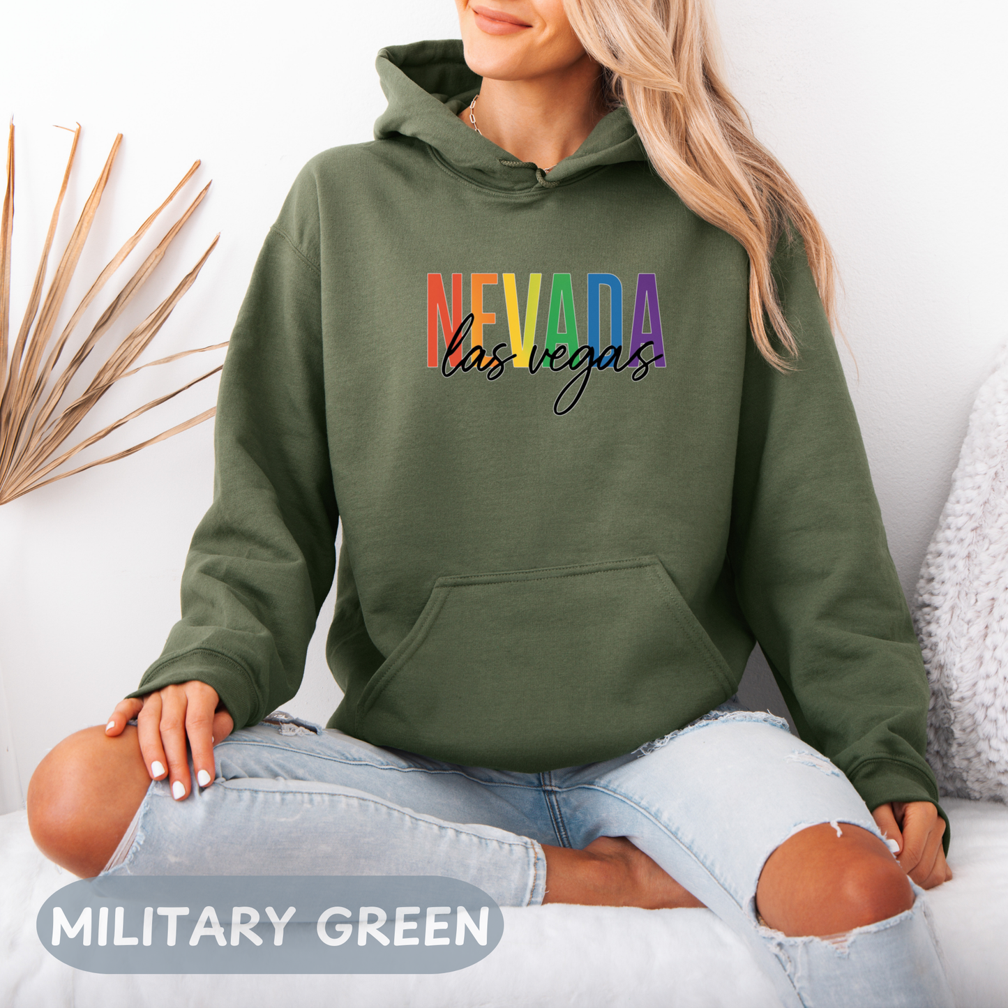 Pride Month Las Vegas Nevada Hoodie, Bisexual Pride Sweatshirt, Transgender Hoodie, Queer Shirt, LGBT Apparel