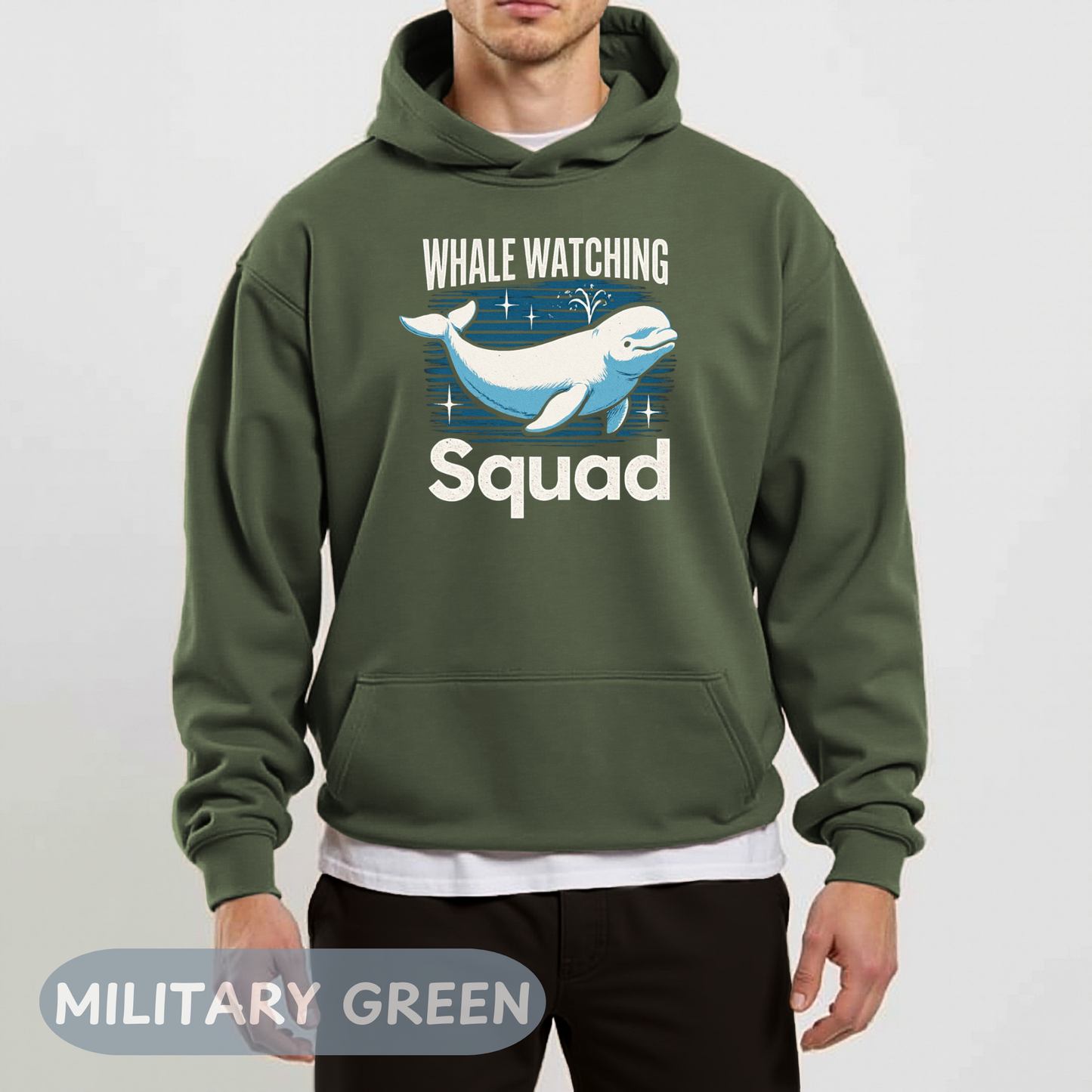 Whale Watching Squad Hoodie, Blue Whale Shirt, Beluga Whale, Maui Excursion, Alaskan Cruise, Whale Gift