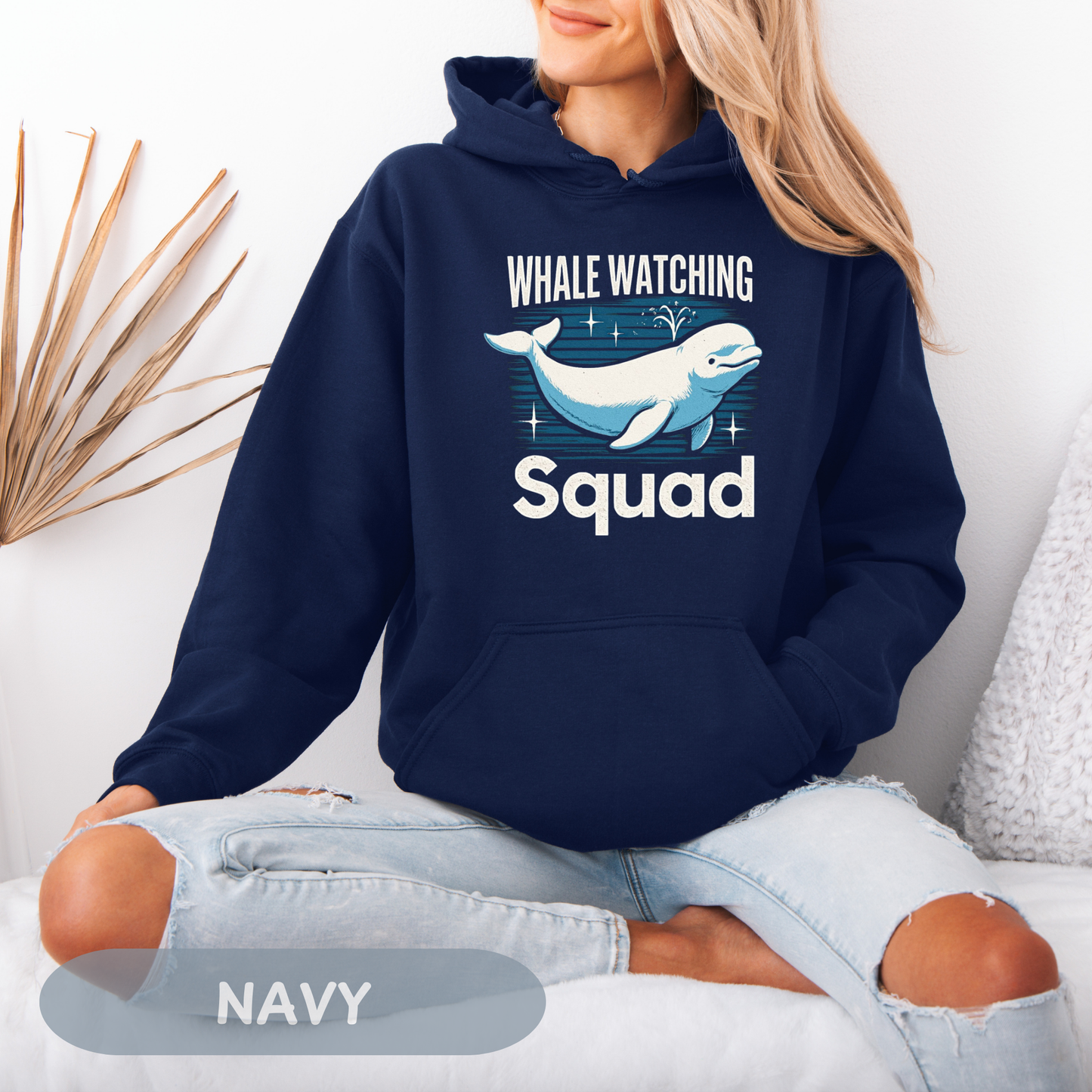Whale Watching Squad Hoodie, Blue Whale Shirt, Beluga Whale, Maui Excursion, Alaskan Cruise, Whale Gift