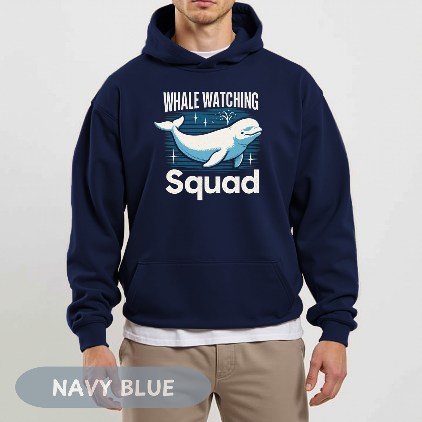 Whale Watching Squad Hoodie, Blue Whale Shirt, Beluga Whale, Maui Excursion, Alaskan Cruise, Whale Gift