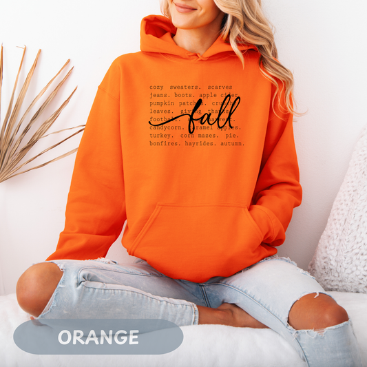 Cozy Fall Vibes Unisex Hoodie, Sweater Weather, Warm Apparel, Happy Fall, It's Fall Y'all, Autumn Aesthetic