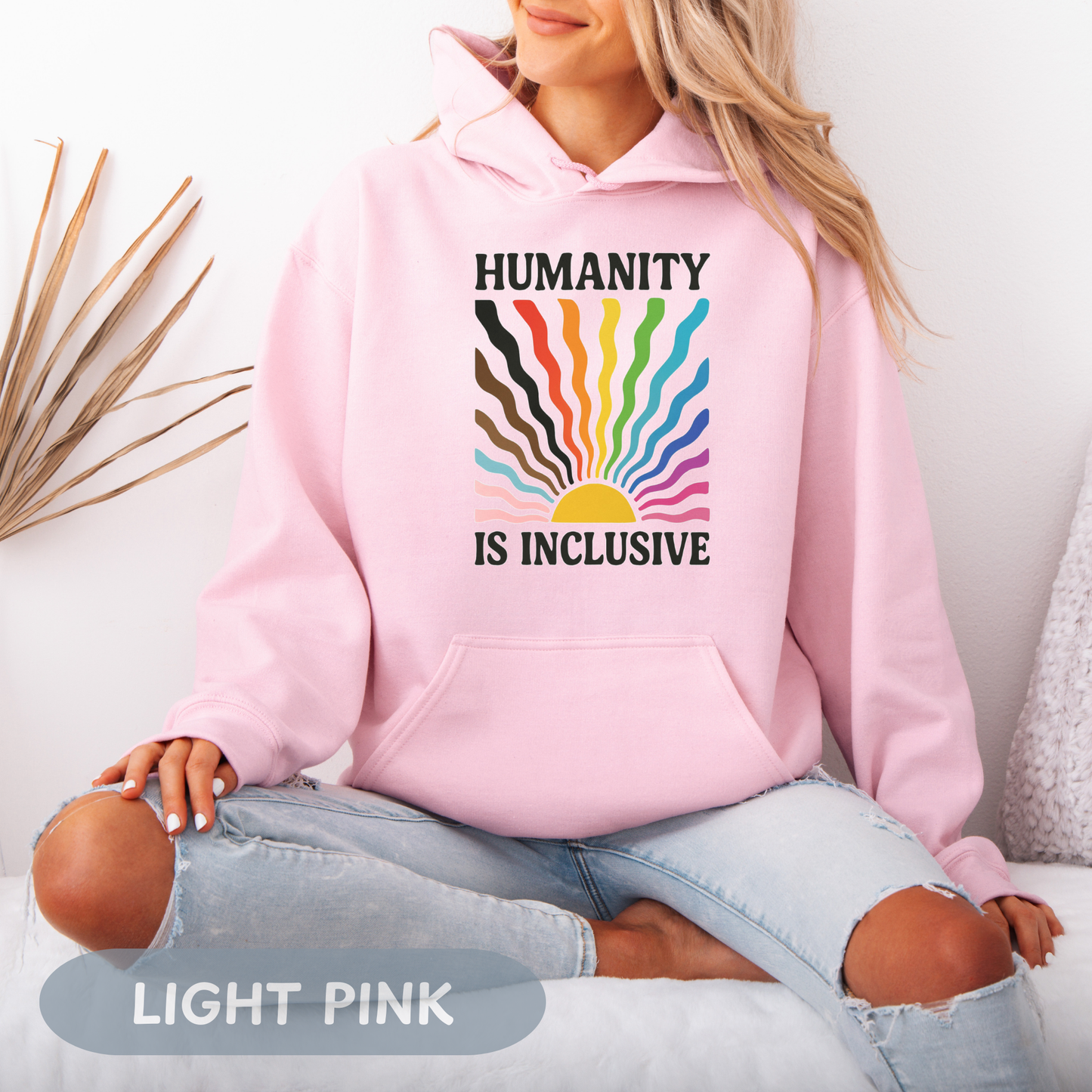 Pride Month Hoodie, Humanity is Inclusive, Pridemonth, Bi Pride Hoodie, Queer Hoodie, LGBT Pride Outfit, Gay Rights Hoodie, Gay awareness