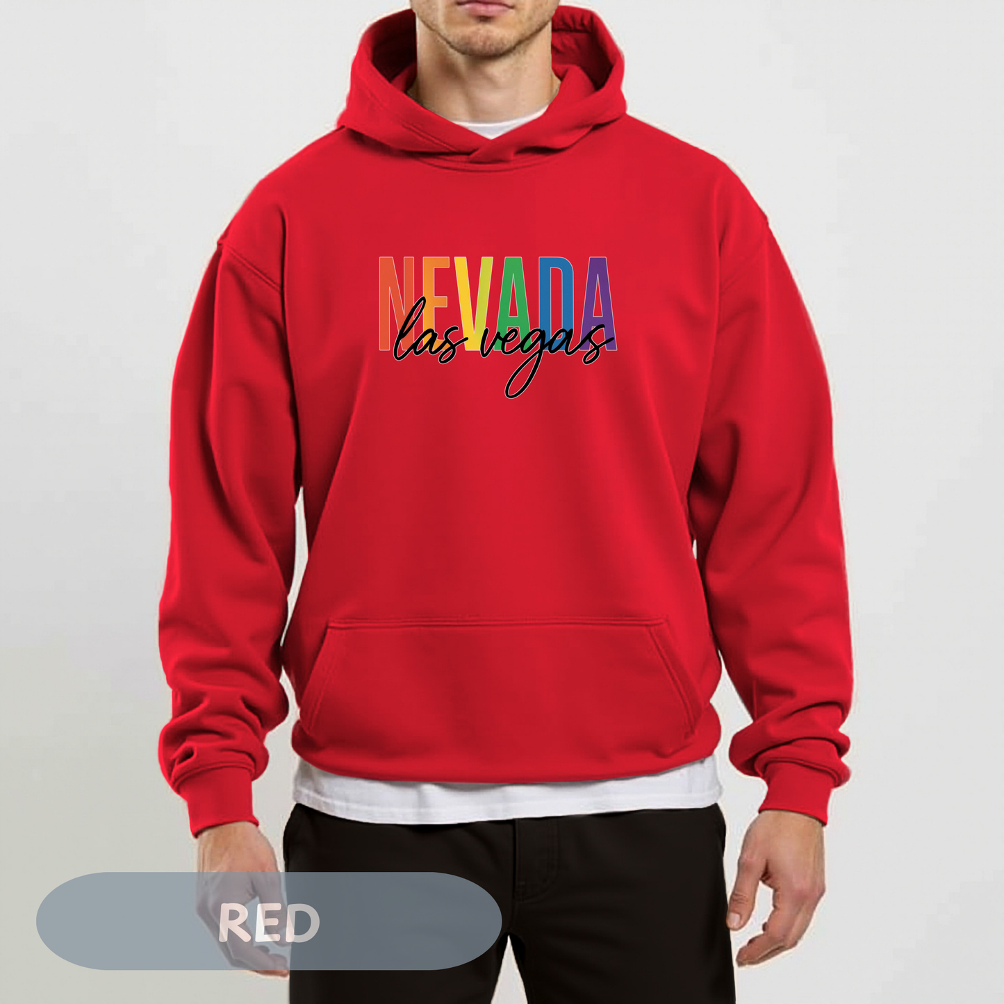 Pride Month Las Vegas Nevada Hoodie, Bisexual Pride Sweatshirt, Transgender Hoodie, Queer Shirt, LGBT Apparel