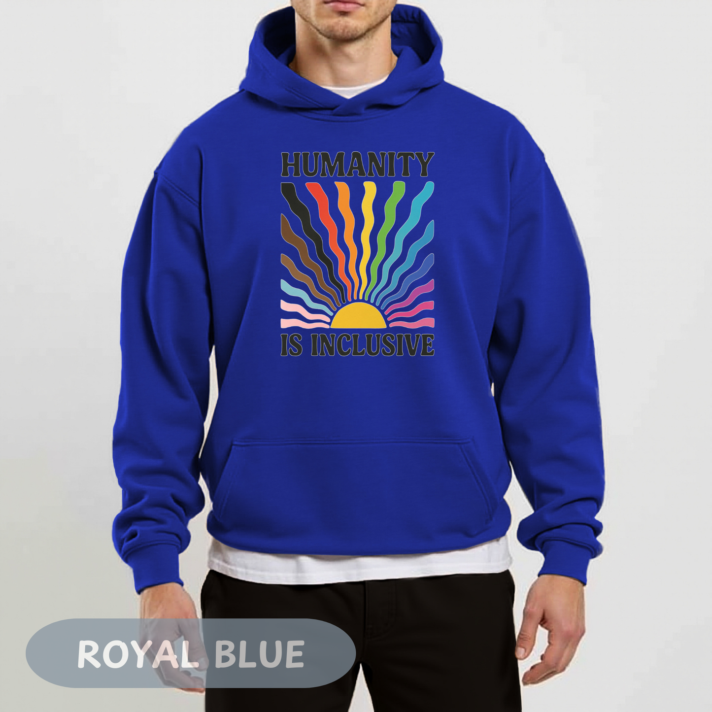 Pride Month Hoodie, Humanity is Inclusive, Pridemonth, Bi Pride Hoodie, Queer Hoodie, LGBT Pride Outfit, Gay Rights Hoodie, Gay awareness