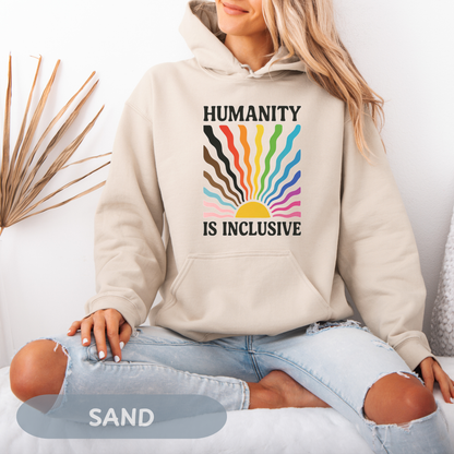 Pride Month Hoodie, Humanity is Inclusive, Pridemonth, Bi Pride Hoodie, Queer Hoodie, LGBT Pride Outfit, Gay Rights Hoodie, Gay awareness