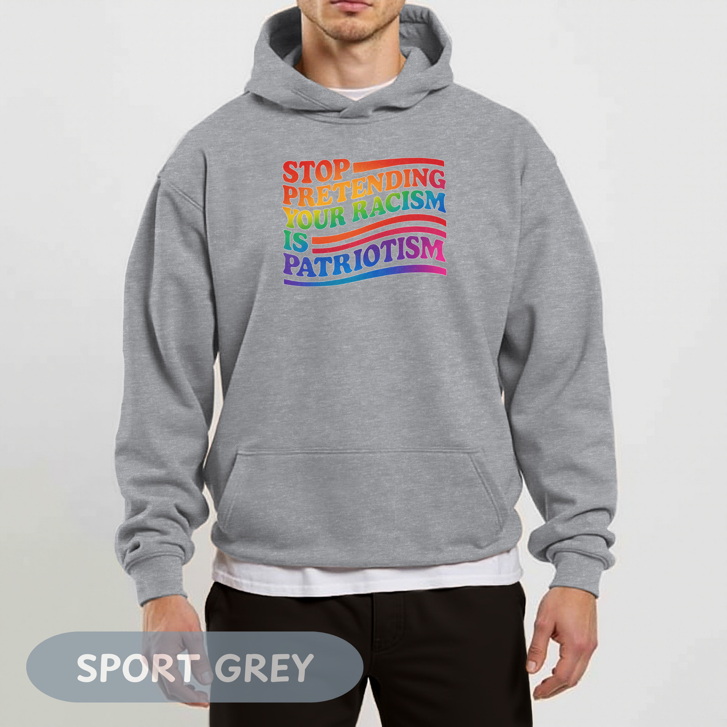 Pride Month Unisex Hooded Hoodie, Pride Month Hoodie, Stop Racism Hoodie, LGBT Hoodie, Queer Hoodie, Bisexual Pride