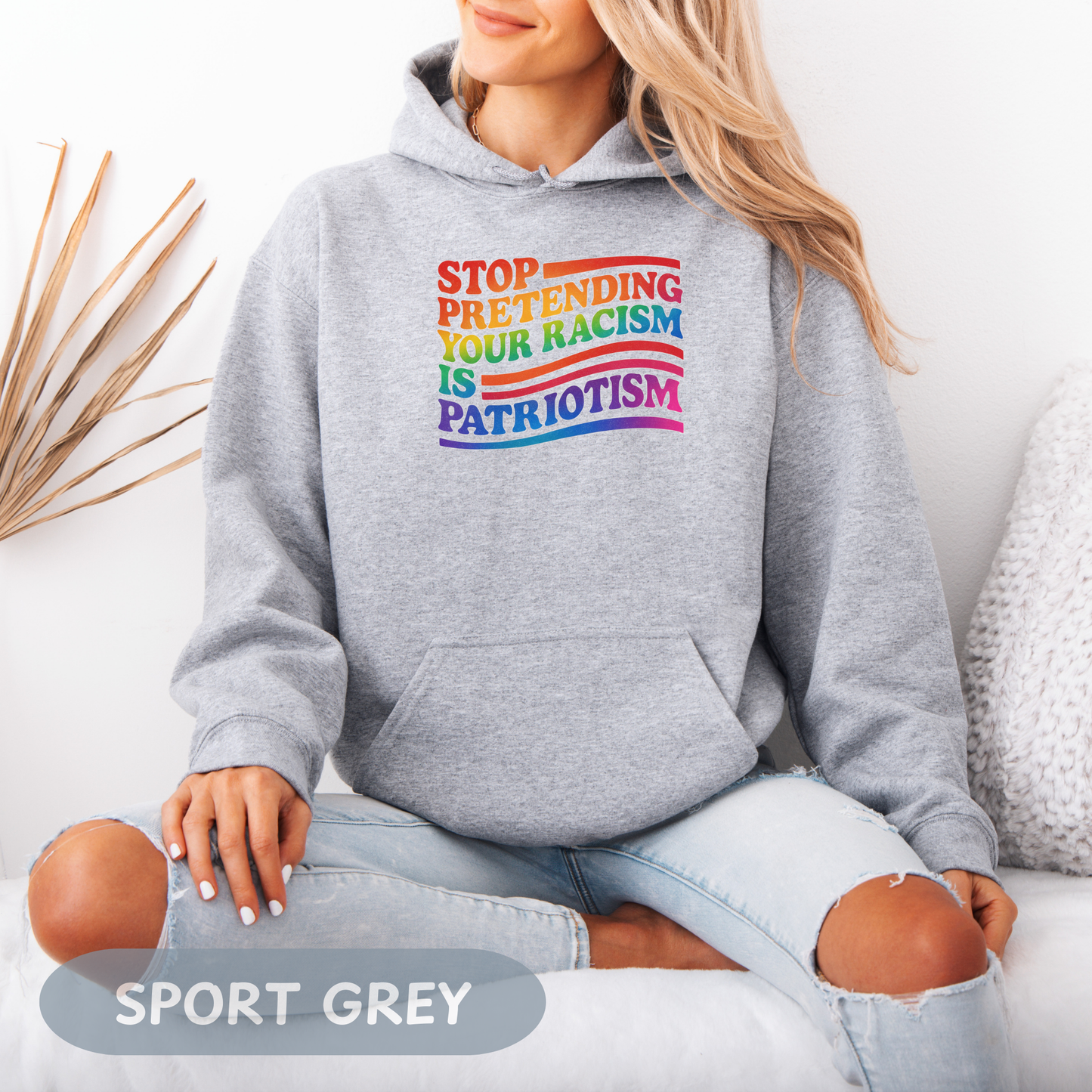 Pride Month Unisex Hooded Hoodie, Pride Month Hoodie, Stop Racism Hoodie, LGBT Hoodie, Queer Hoodie, Bisexual Pride