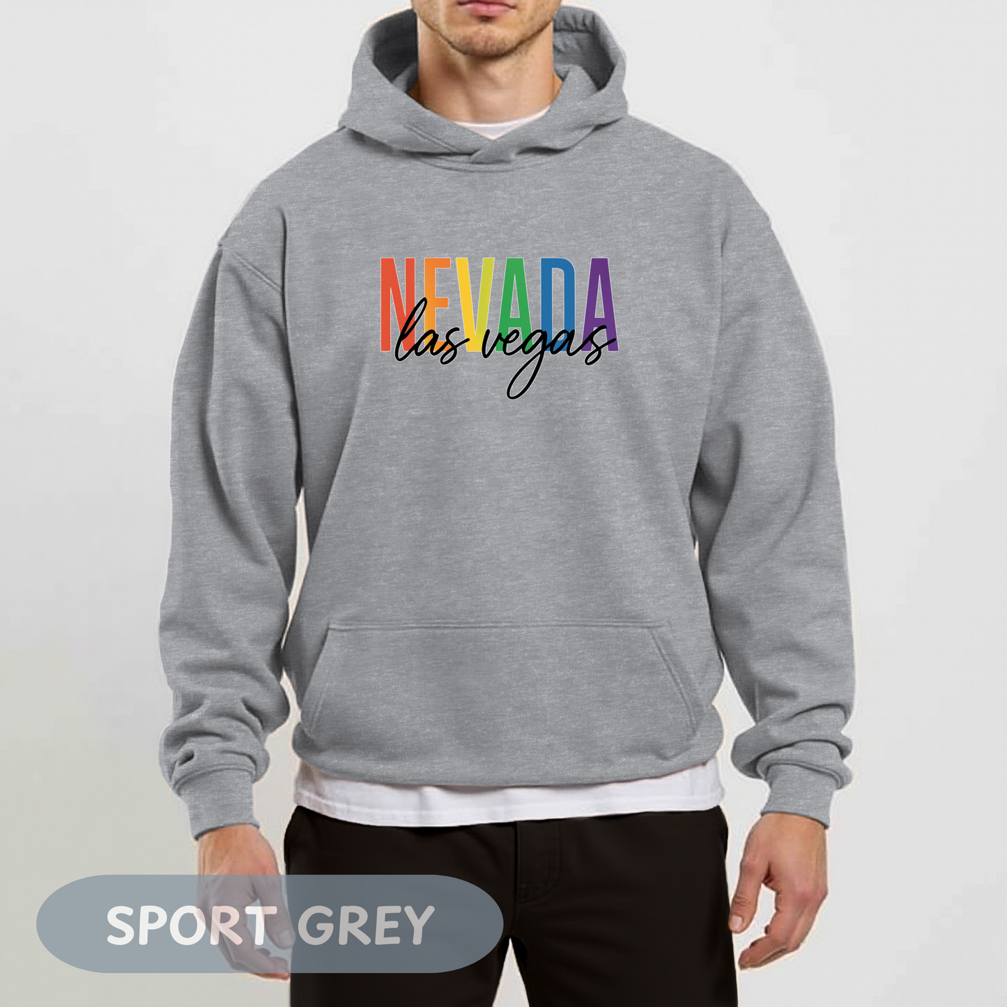 Pride Month Las Vegas Nevada Hoodie, Bisexual Pride Sweatshirt, Transgender Hoodie, Queer Shirt, LGBT Apparel
