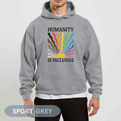 Pride Month Hoodie, Humanity is Inclusive, Pridemonth, Bi Pride Hoodie, Queer Hoodie, LGBT Pride Outfit, Gay Rights Hoodie, Gay awareness