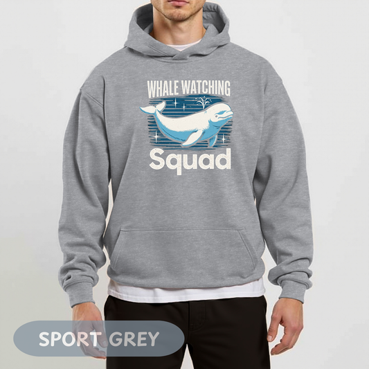 Whale Watching Squad Hoodie, Blue Whale Shirt, Beluga Whale, Maui Excursion, Alaskan Cruise, Whale Gift
